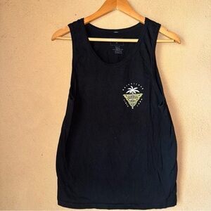 Quiksilver Black Yellow Sleeveless Tank Top